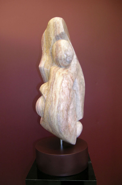 "The Juggler"'
(side view)
Alabaster
30"H x 15"W x 8"D